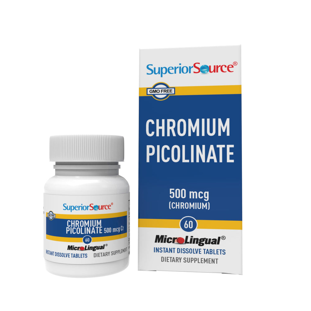 Sublingual chromium picolinate tablet dissolving under the tongue
