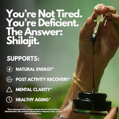 Shilajit resin packaging highlighting high-altitude origin