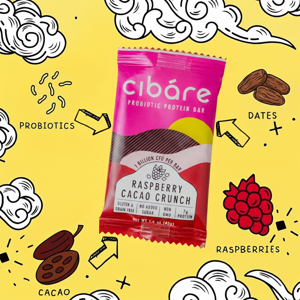 On-the-go raspberry cacao crunch bar ready to snack