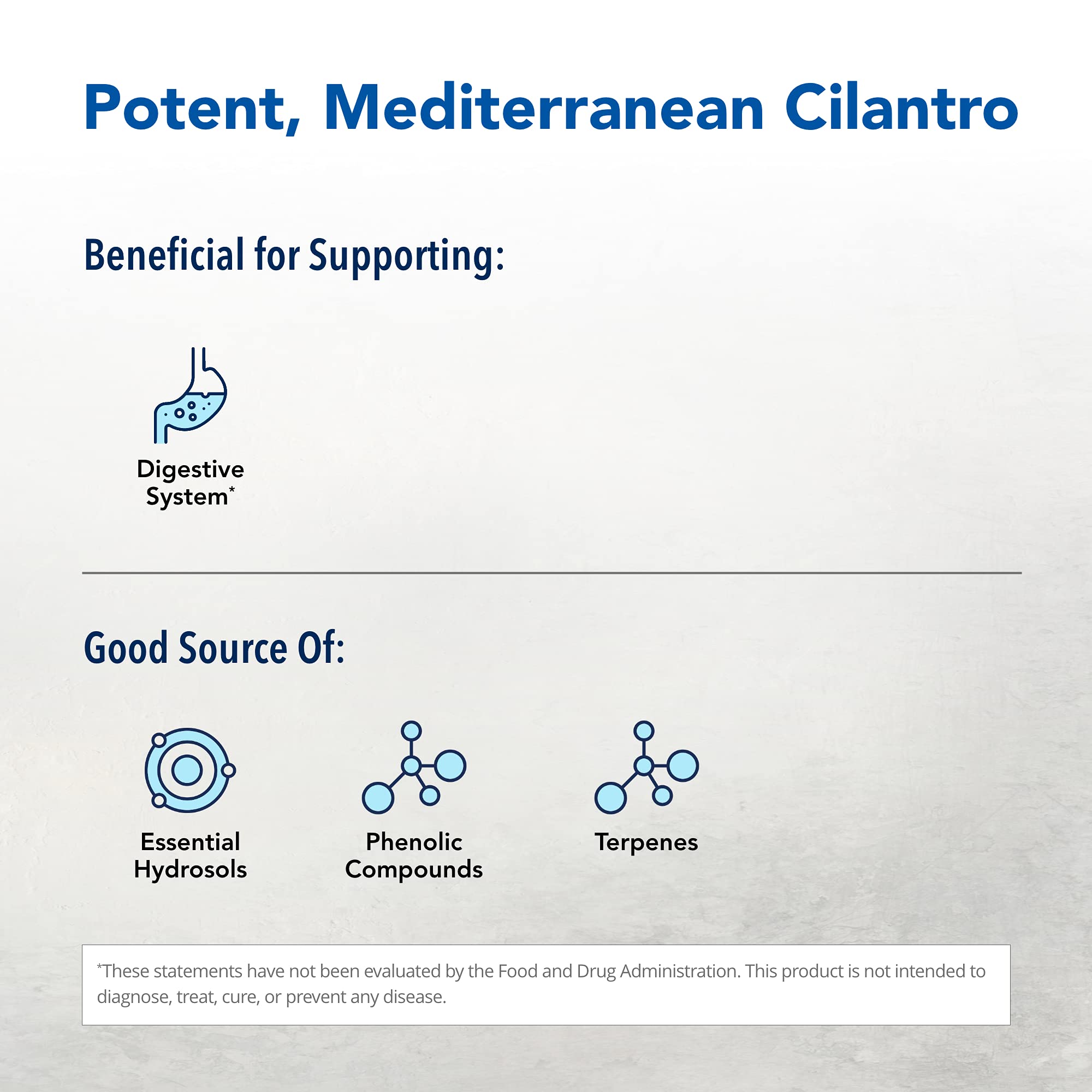 Label of Essence of Pure Cilantro bottle