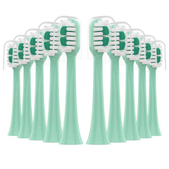 CILGEWH 10-pack replacement toothbrush heads for AquaSonic Icon Mint – front view