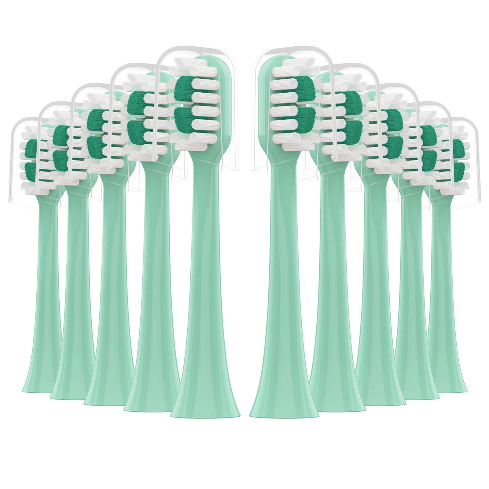 Mint color packaging and caps for CILGEWH 10-pack replacement heads