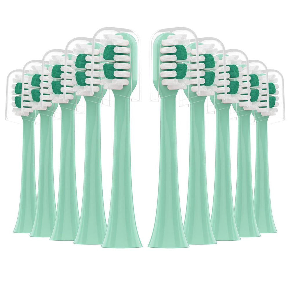 Mint color packaging and caps for CILGEWH 10-pack replacement heads