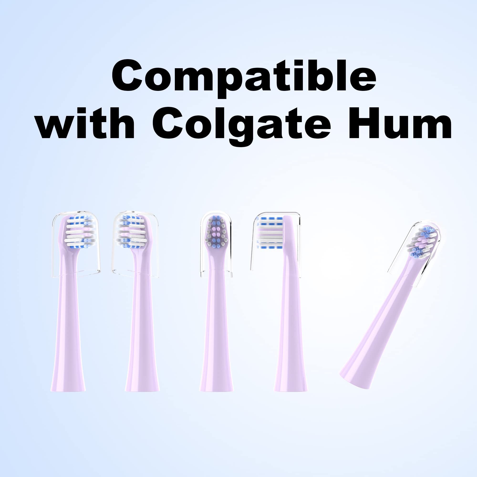 Close-up of densely packed bristles on CILGEWH replacement head for Colgate Hum
