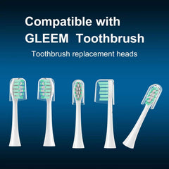 Gleem electric toothbrush heads compatible with Gleem, easy snap-on