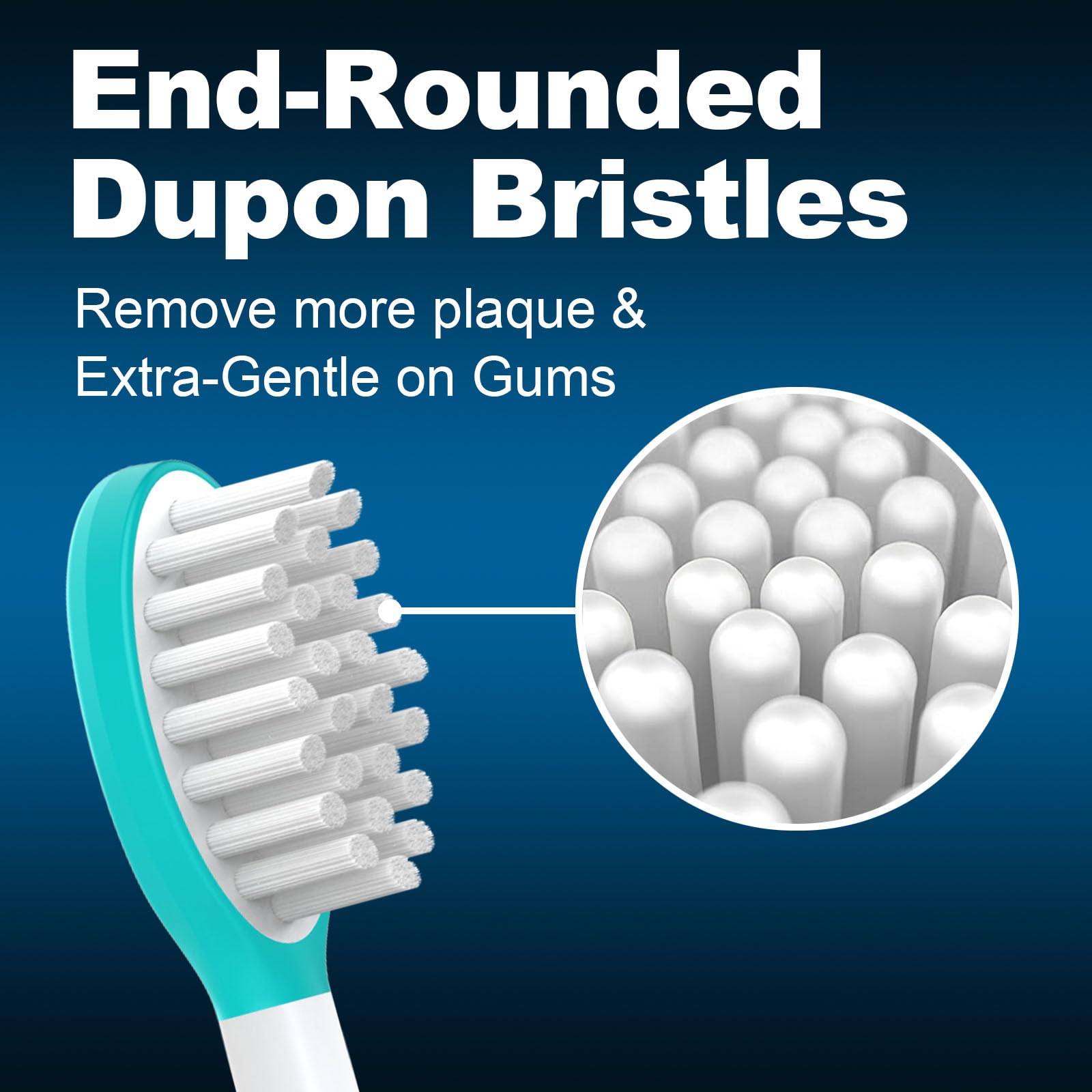 Gentle contoured bristles designed for ages 7+