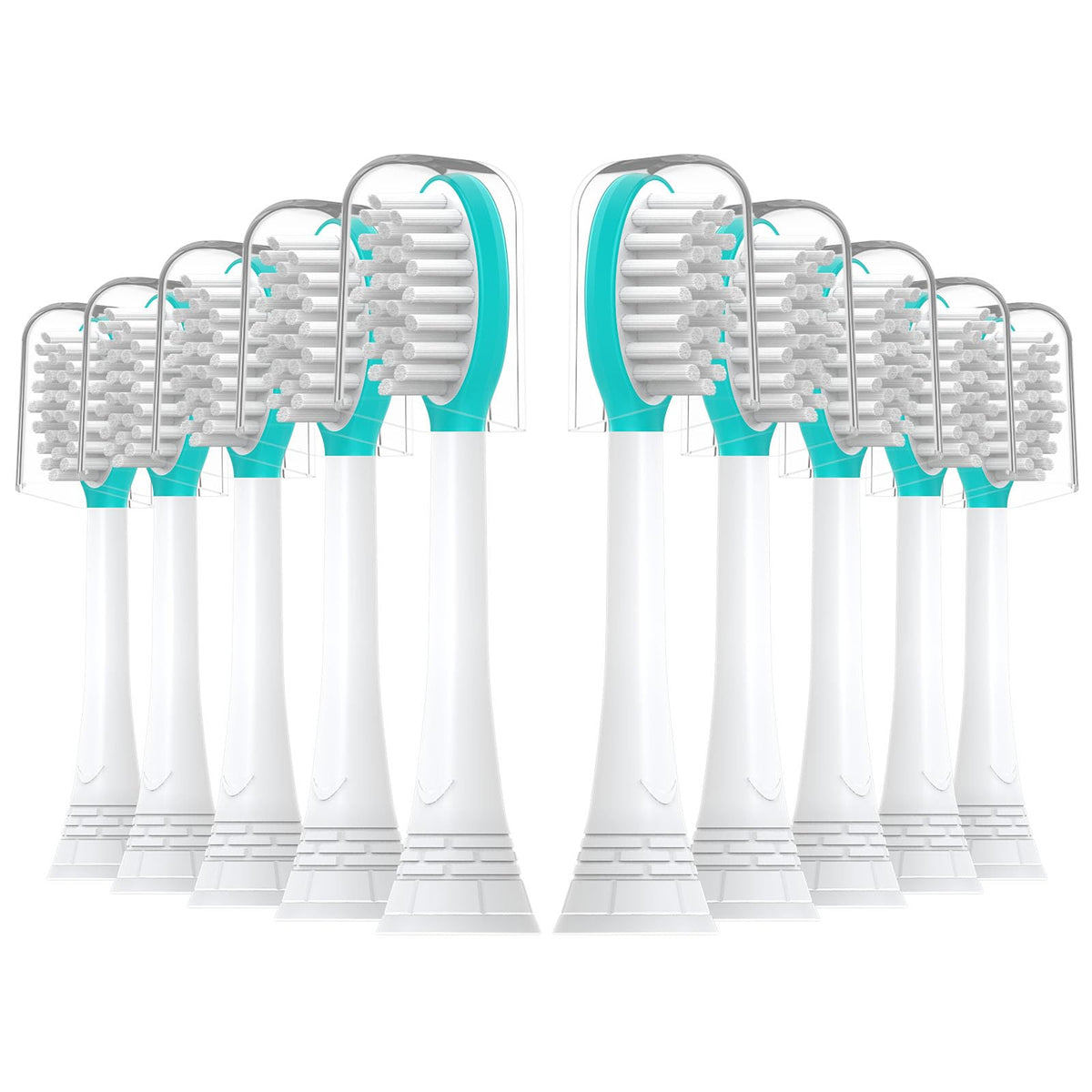 CILGEWH Kids 10-pack replacement toothbrush heads for Philips Sonicare (Blue)