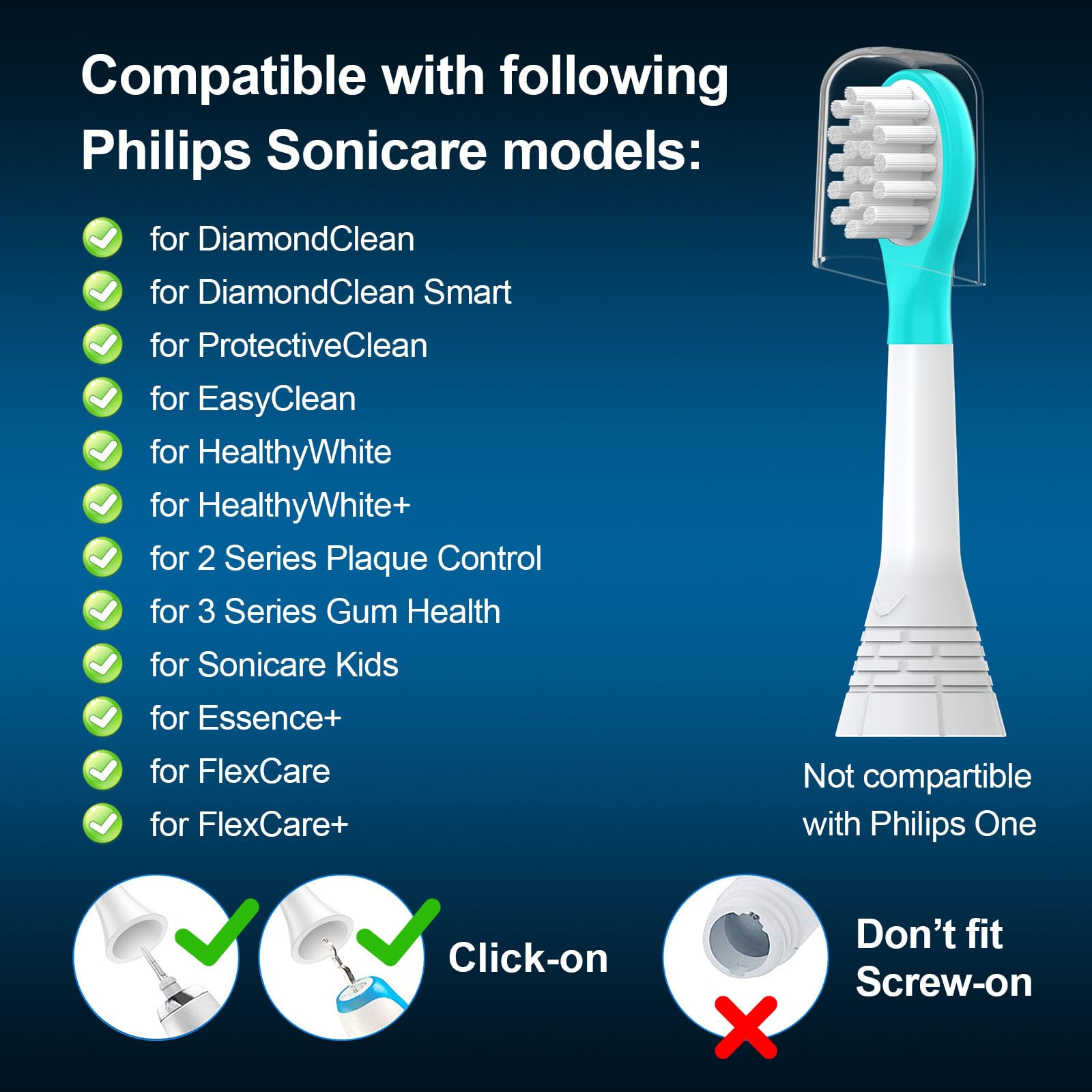 Philips Sonicare Kids compatibility diagram with CILGEWH heads