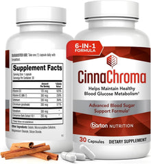 CinnaChroma Capsules bottle on white background
