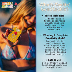 Mints with cinnamon flavor melting into a nutmeg finish