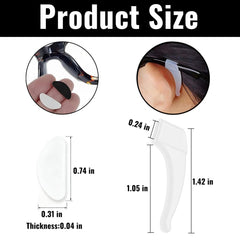 Close-up of transparent silicone nose pads material