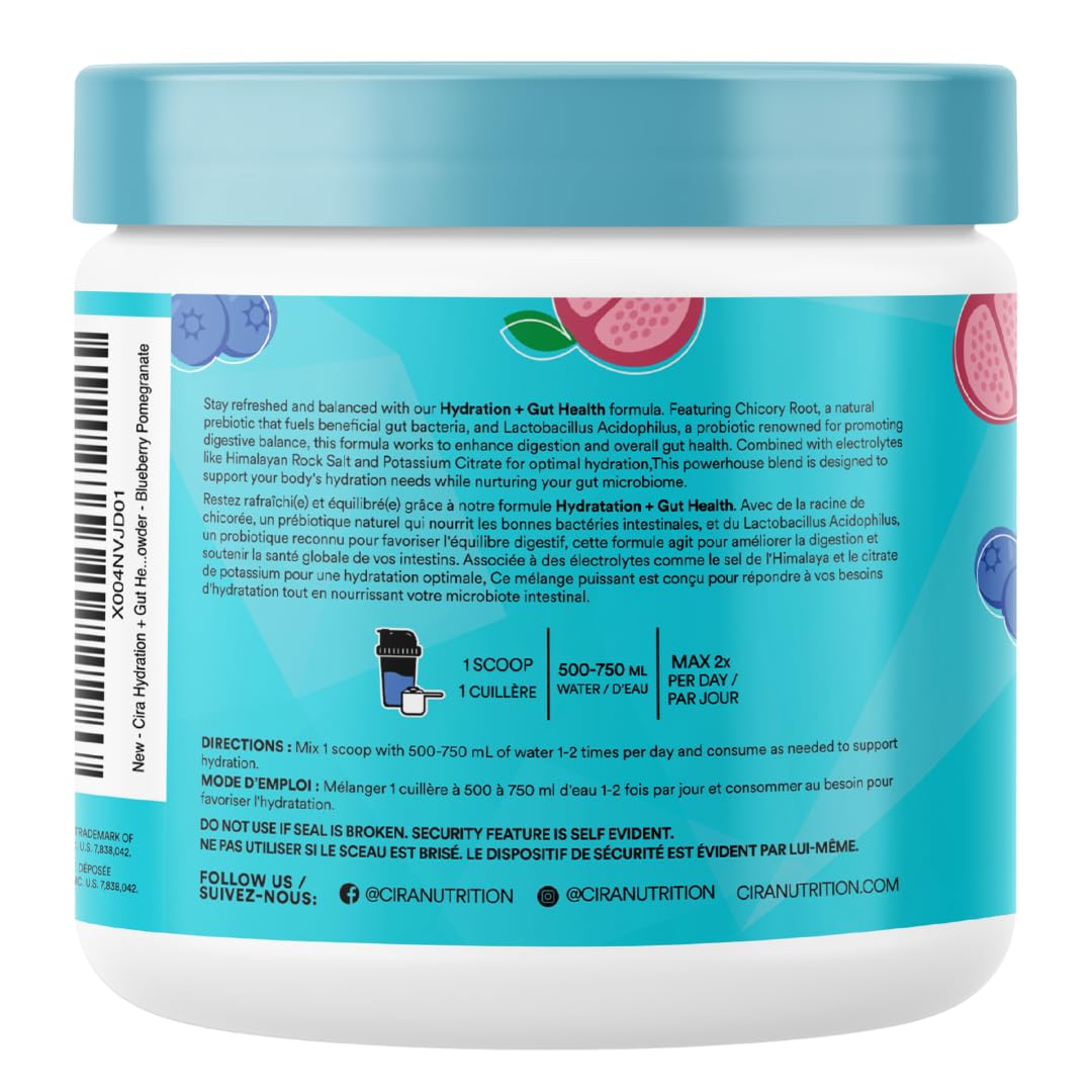 Cira Hydration measuring scoop dispensing powder for easy daily use.