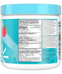 Cira Hydration Raspberry Hibiscus mix in a glass ready to drink