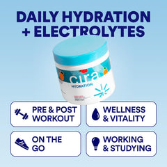 Cira Hydration Himalayan salt visual underscores natural electrolyte source.