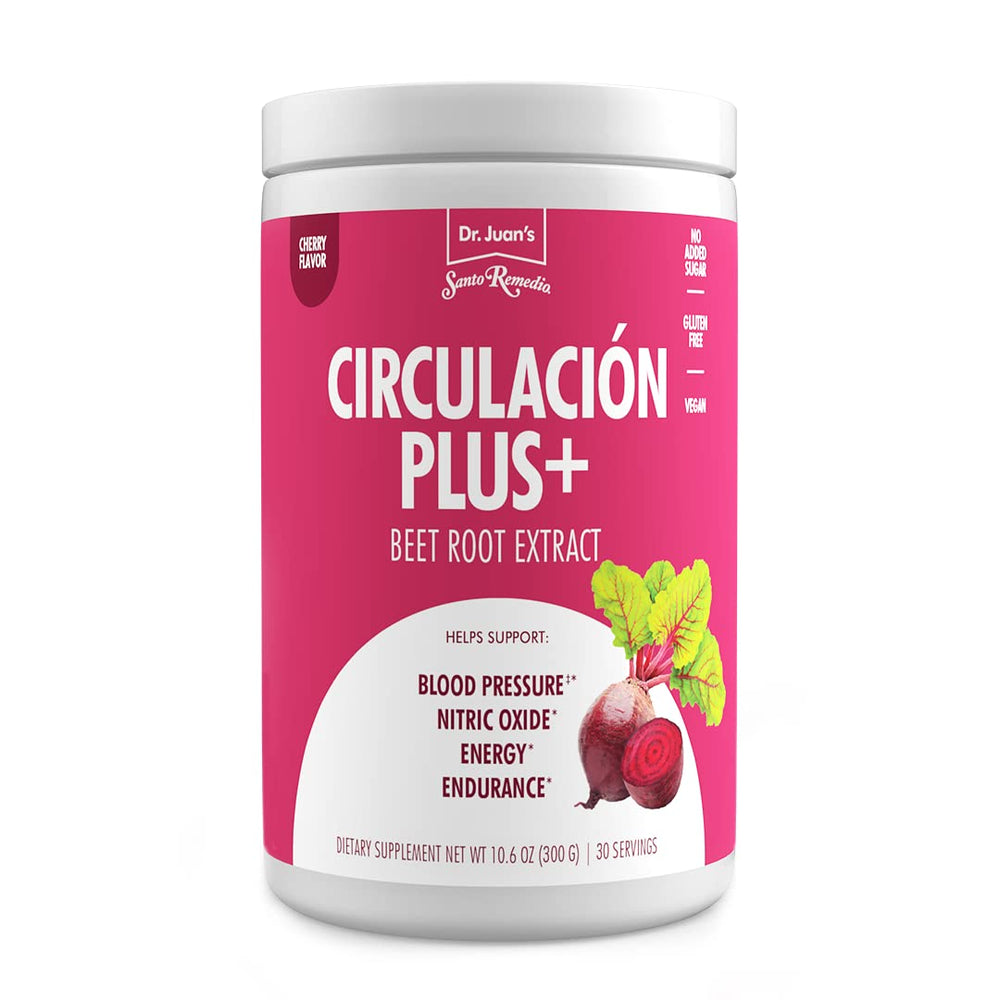 Santo Remedio Circulacion Plus bottle with cherry flavor