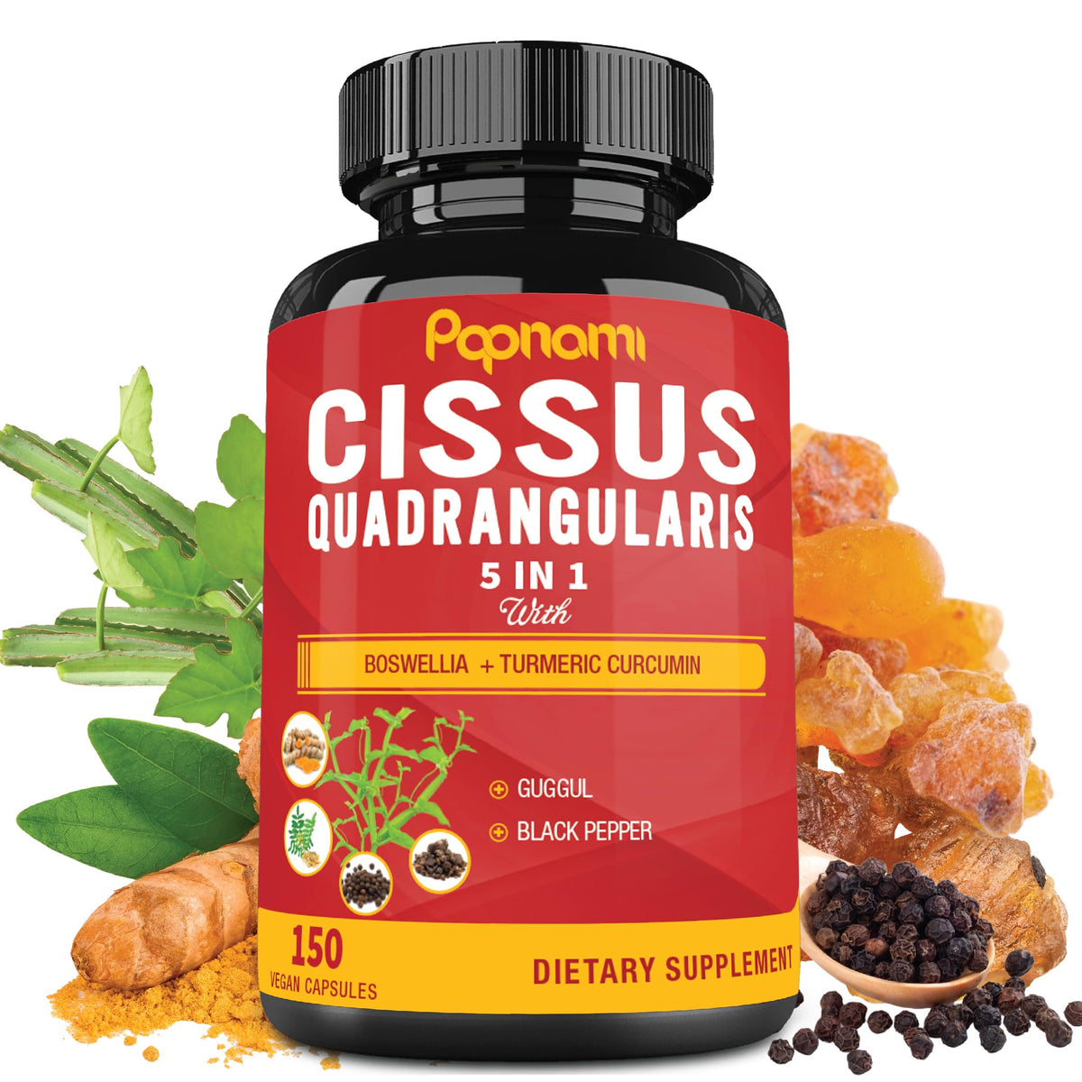 Cissus Quadrangularis capsules with Boswellia, Guggul, Turmeric and Black Pepper