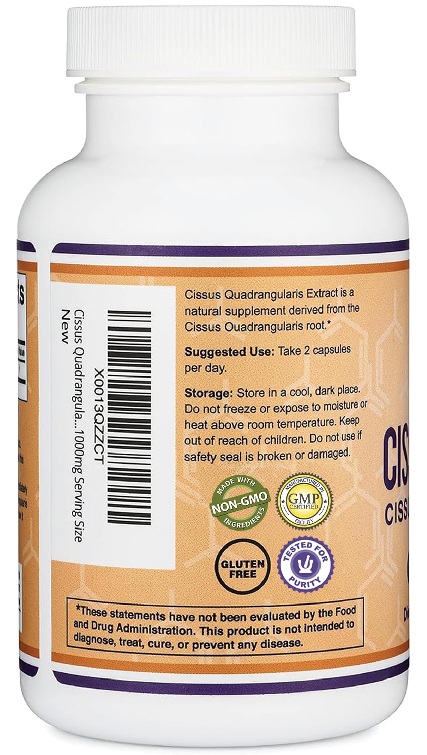 Close-up of the Cissus Quadrangularis Super Extract bottle