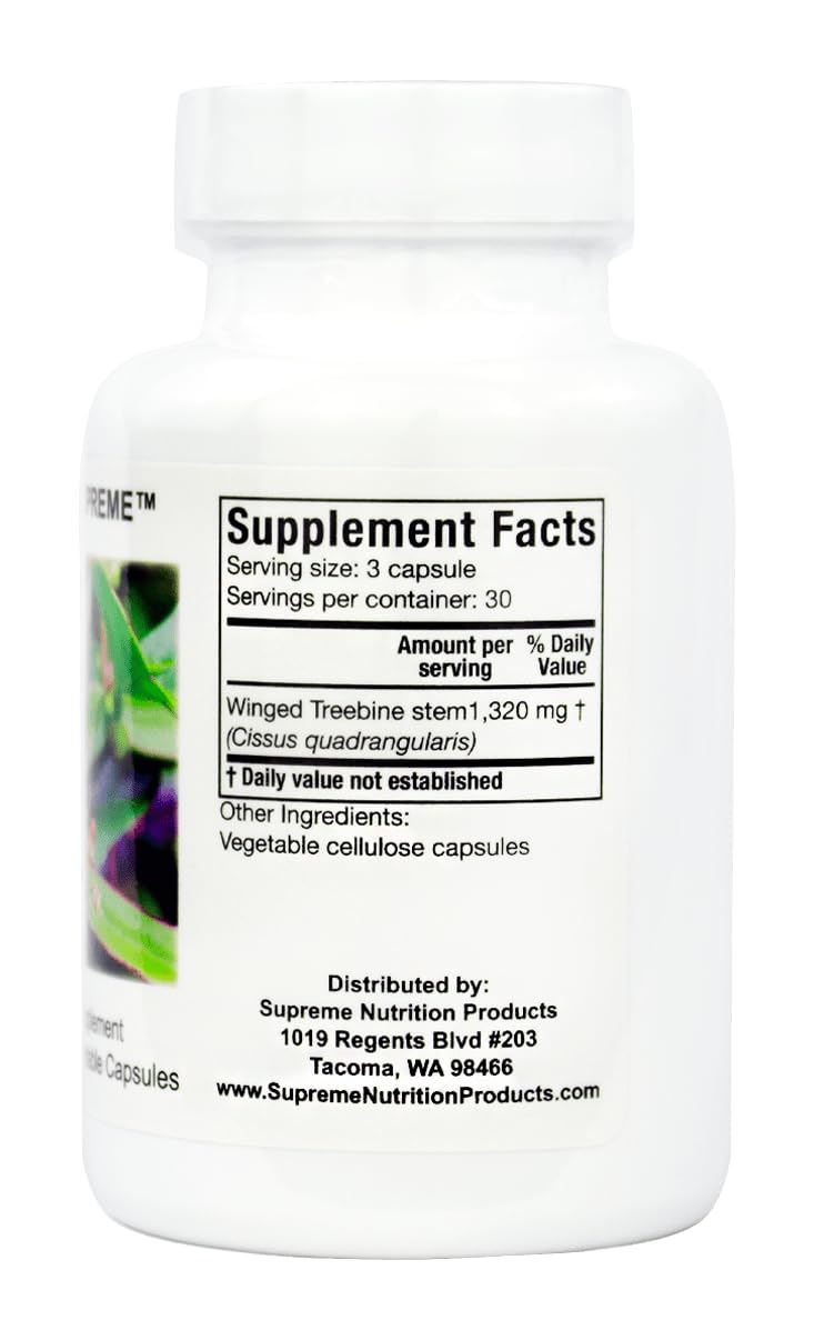 Cissus Supreme ingredient label