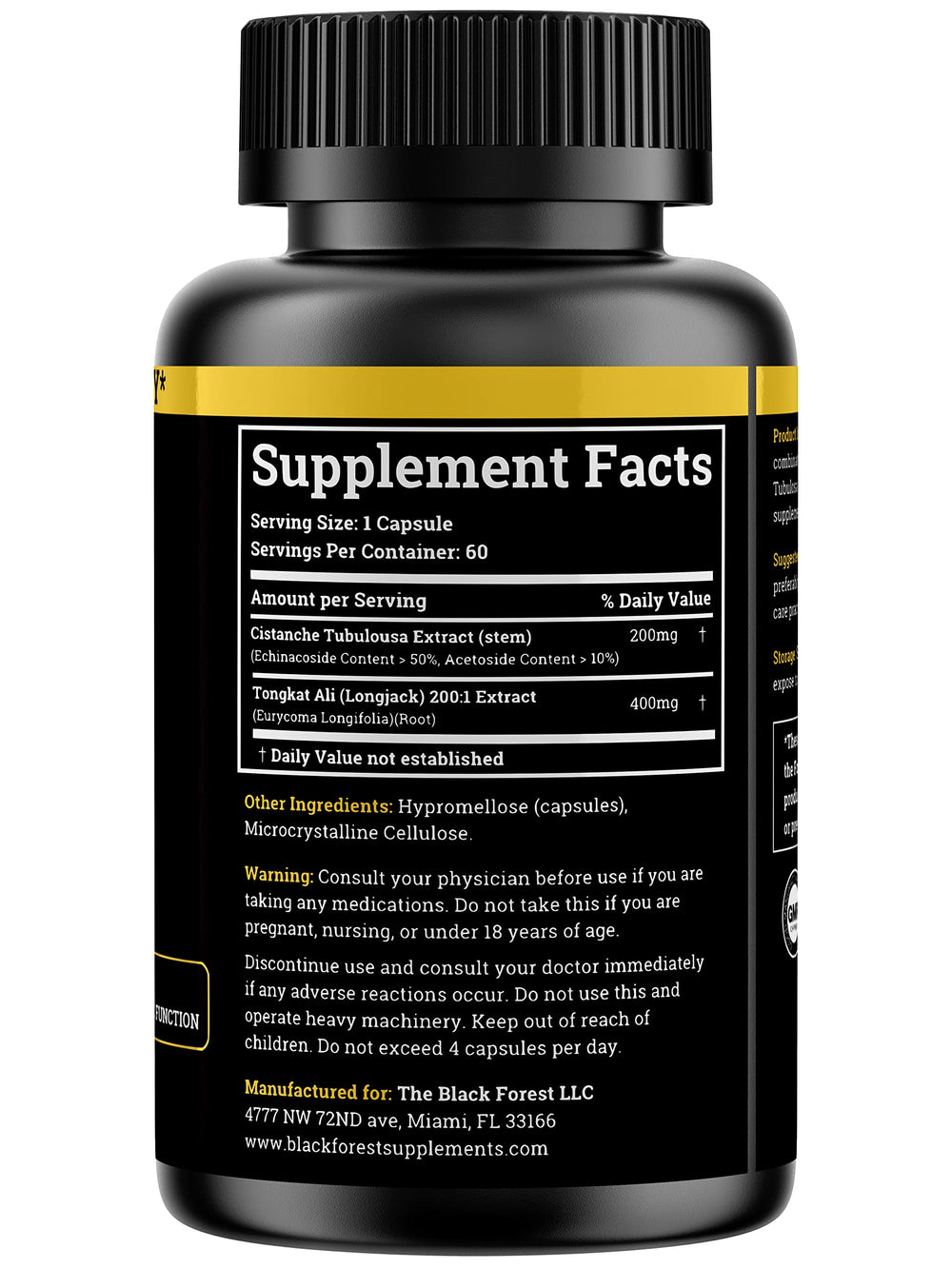 Ultra-pure extract blend of Cistanche Tubulosa and Tongkat Ali