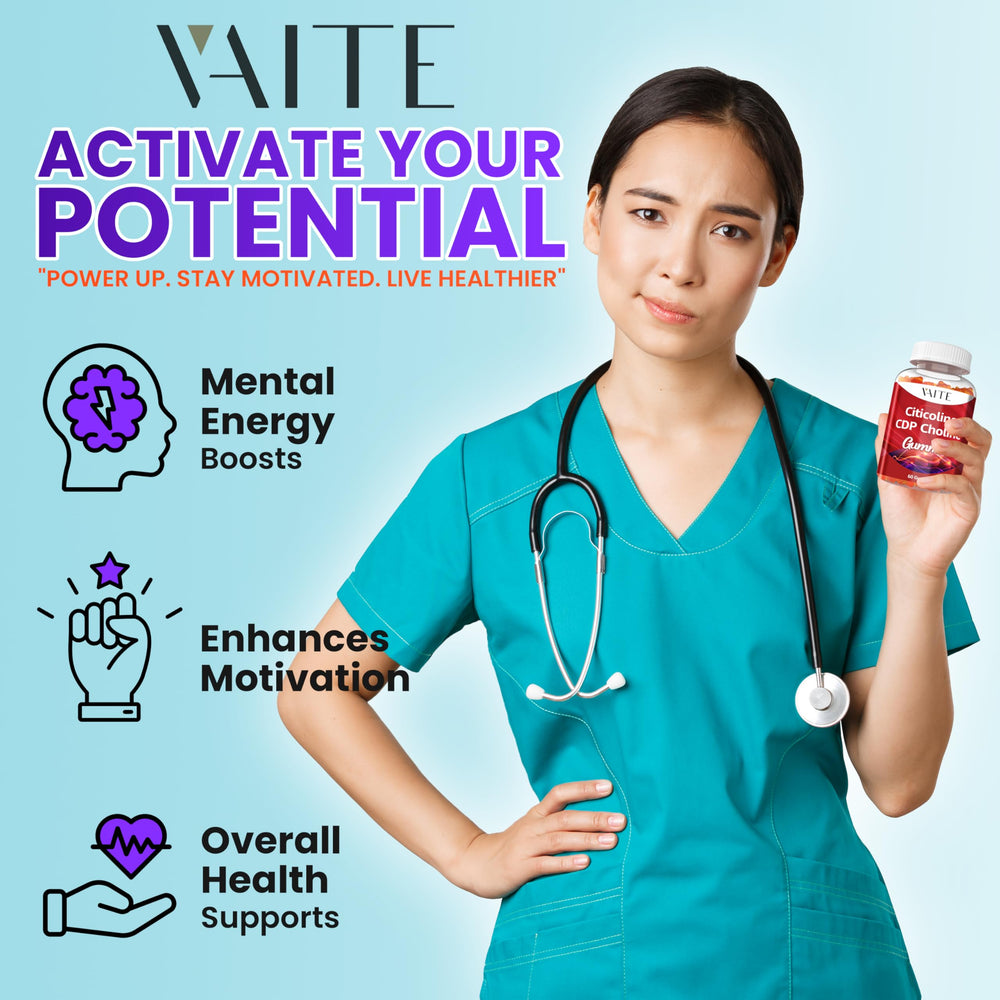 Front view of Citicoline 1000mg gummies