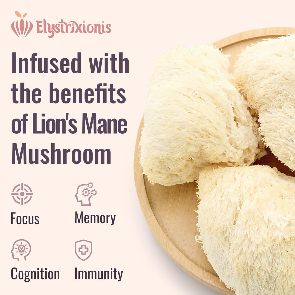 Close-up of caffeine, omega-3, and CoQ10 blend ingredients