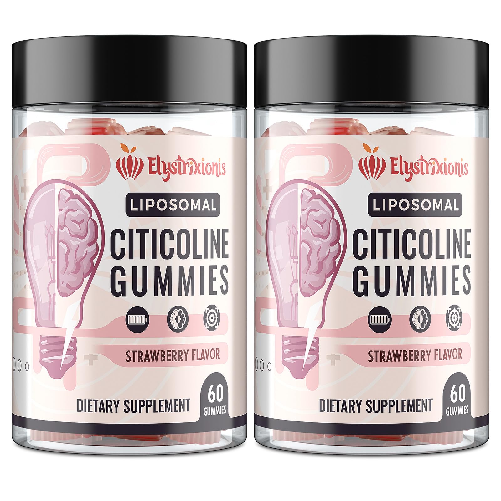Front label of Citicoline CDP Choline supplement bottle