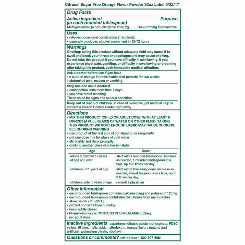 Dissolving Citrucel powder in a glass of water.