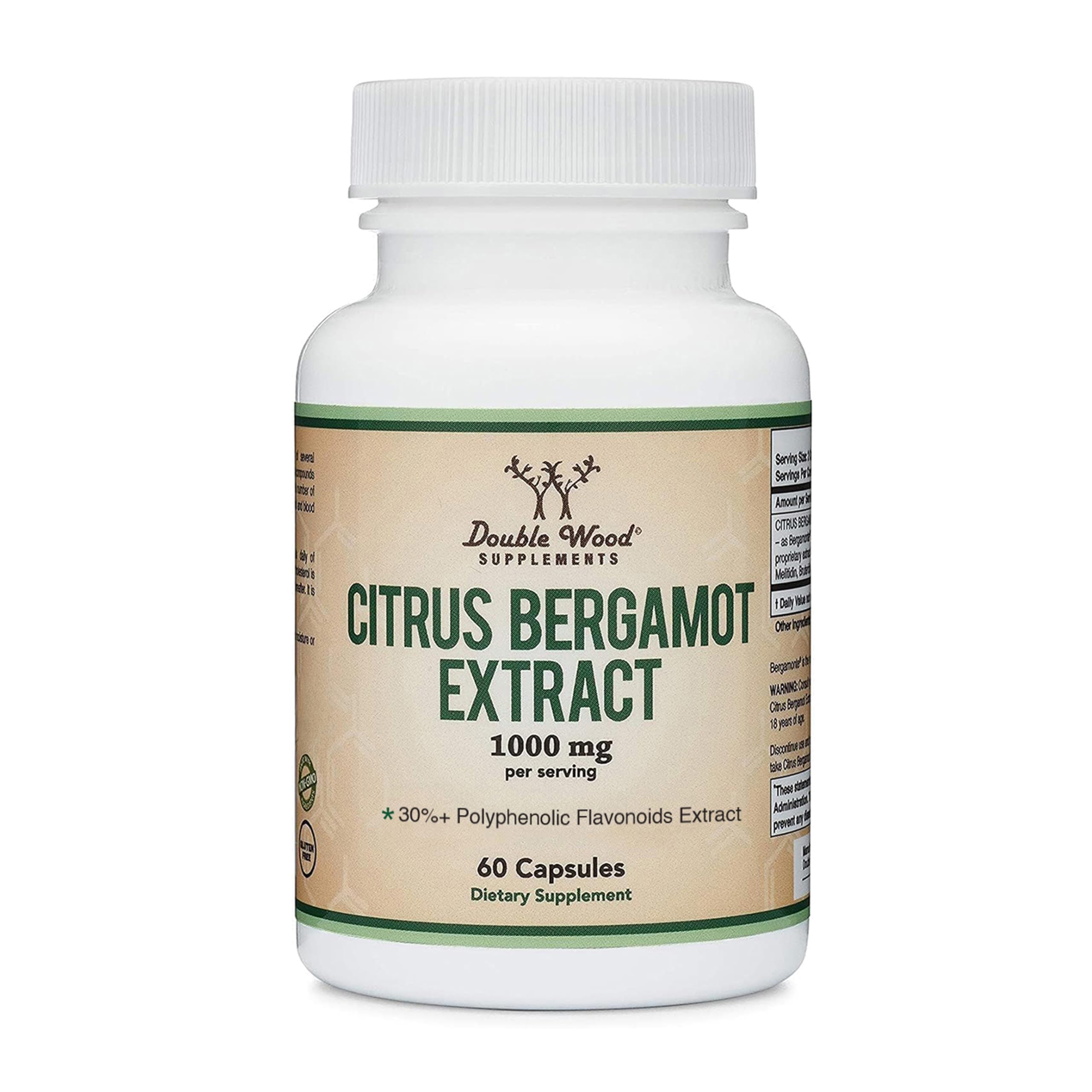 Double Wood Citrus Bergamot 1000mg bottle – front view