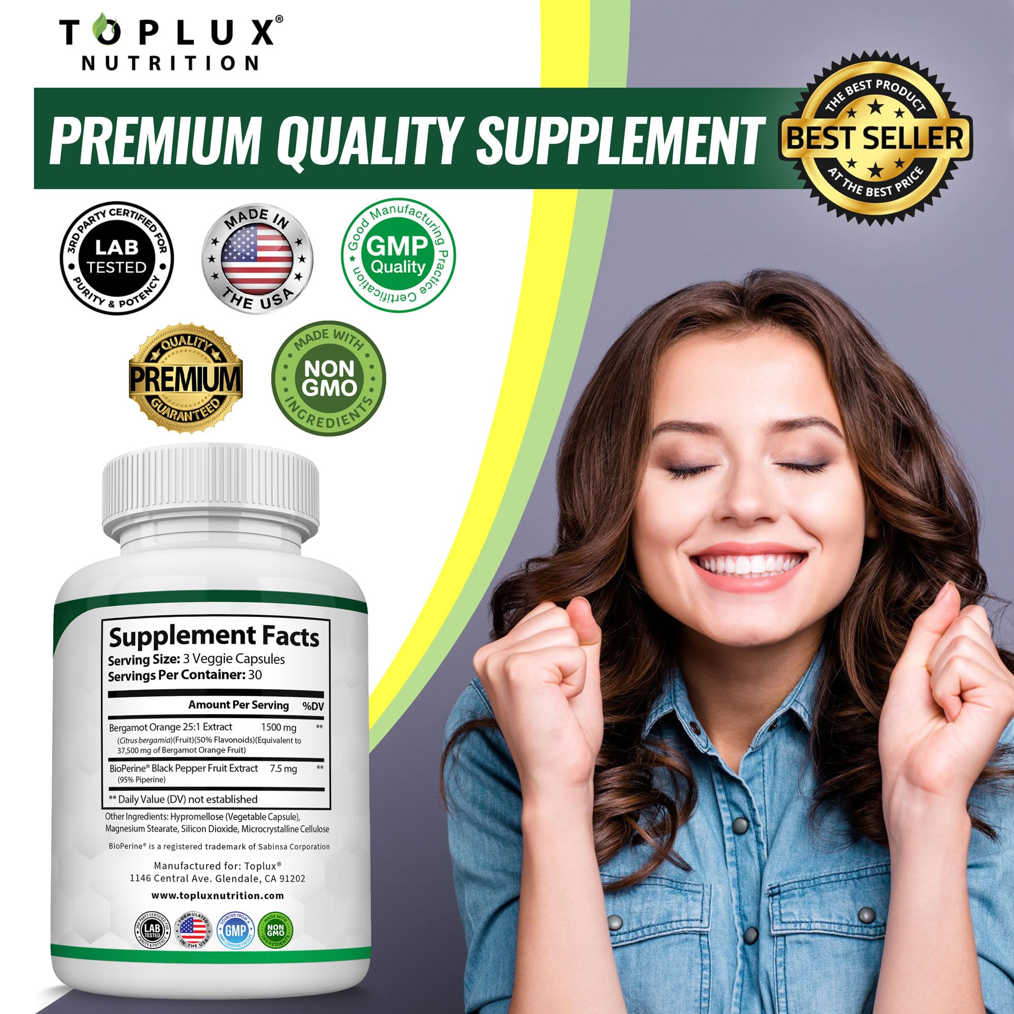 Antioxidant support and immune health Bergamot depiction