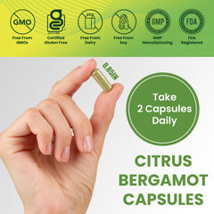 Bottle of Citrus Bergamot Capsules 1200mg with 120 capsules