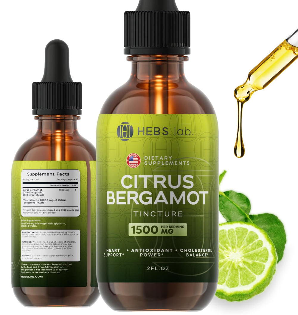 Bottle of Citrus Bergamot Drops 2 fl oz made in the USA