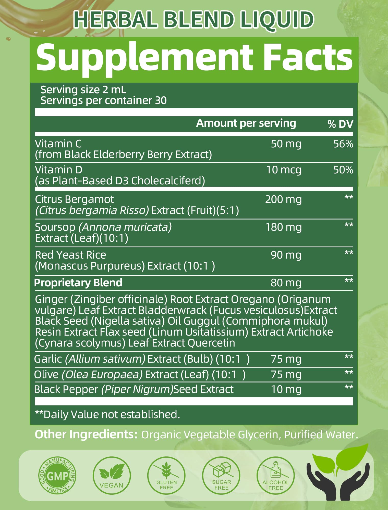 Product packaging featuring 2oz bottle