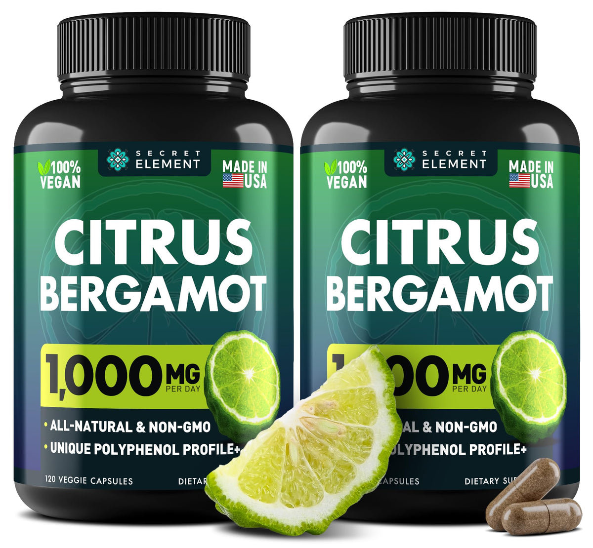 Hero image of Citrus Bergamot Extract 1000mg vegan capsules