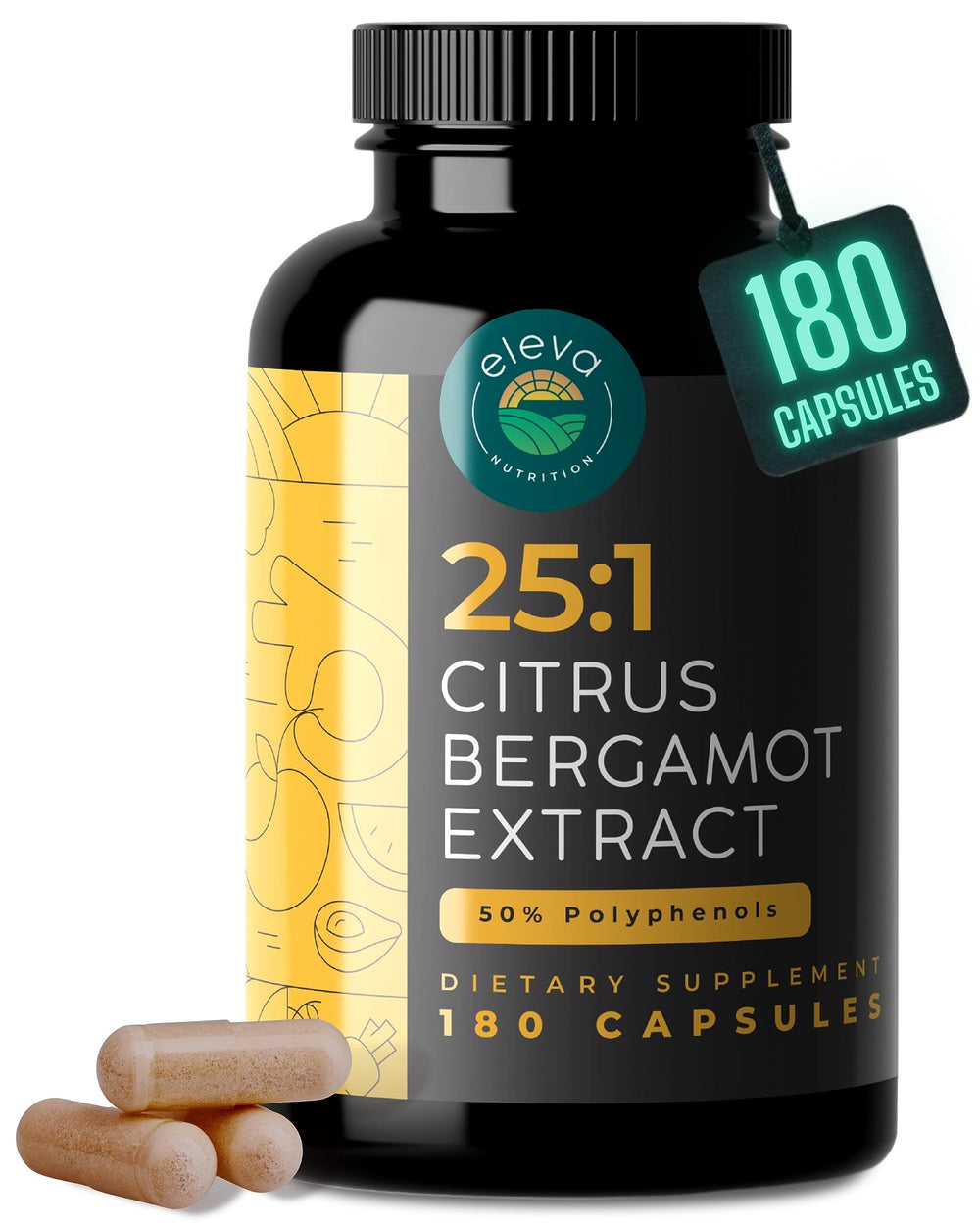 Citrus Bergamot Extract 1000mg capsules bottle