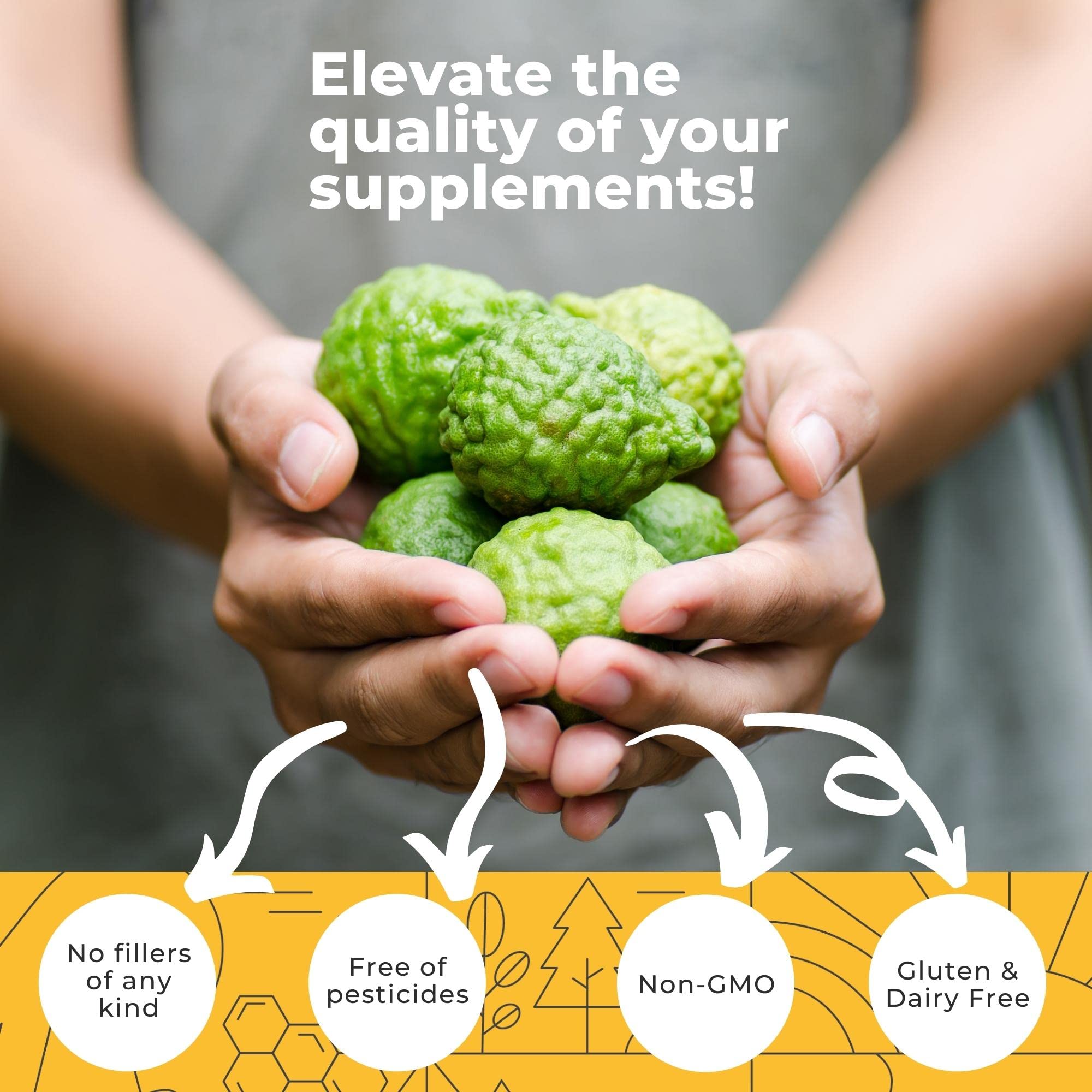 Illustration of 25:1 Citrus Bergamot extract capsules