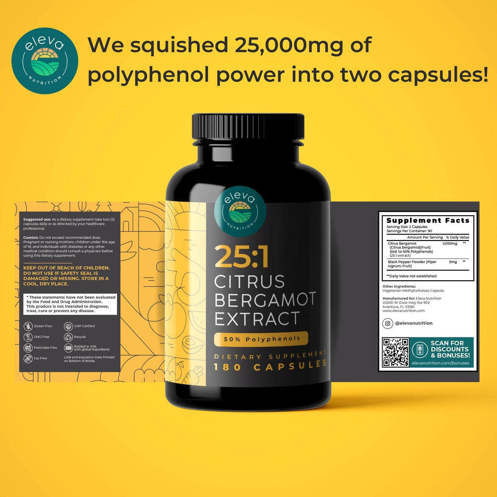 Vegan and non-GMO Citrus Bergamot capsules packaging