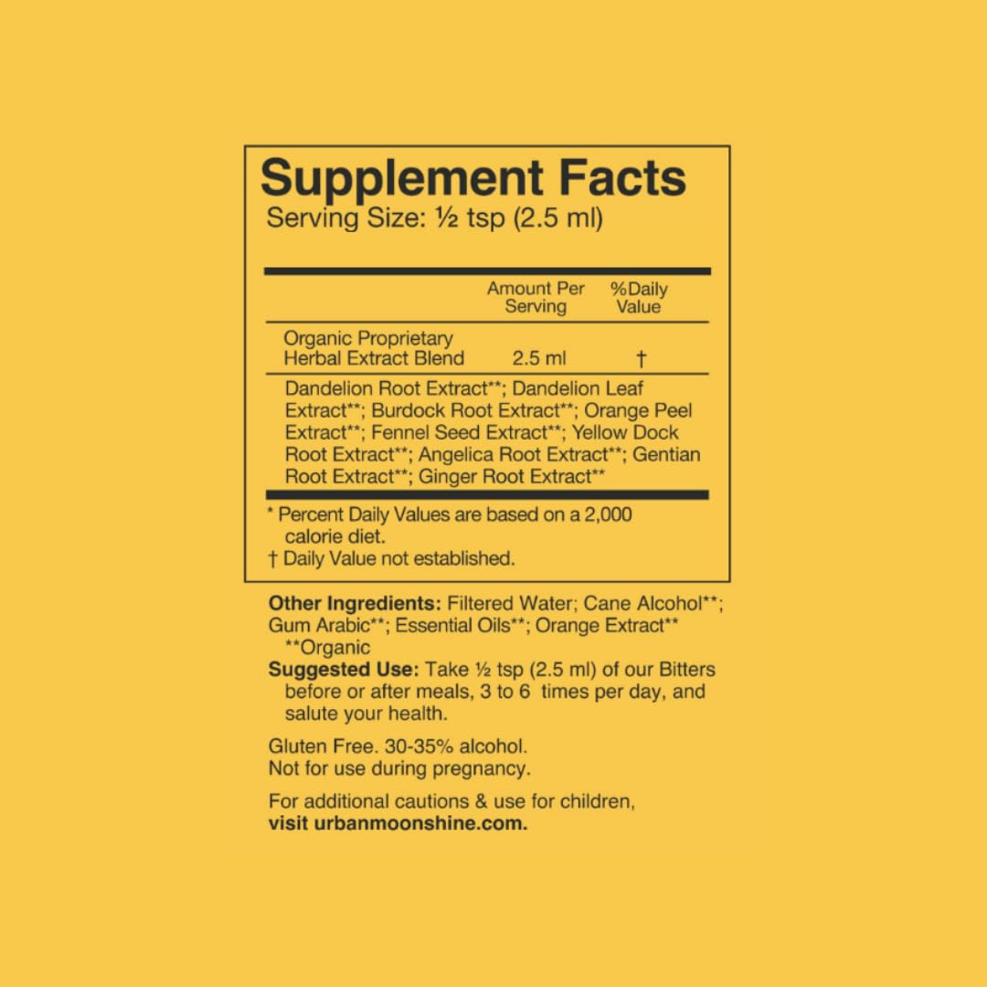 Graphic illustrating liver support and digestive health for Citrus Bitters