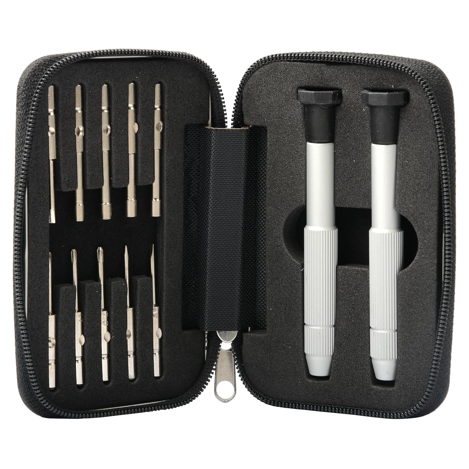 360-degree rotating head eyeglass screwdriver in hand