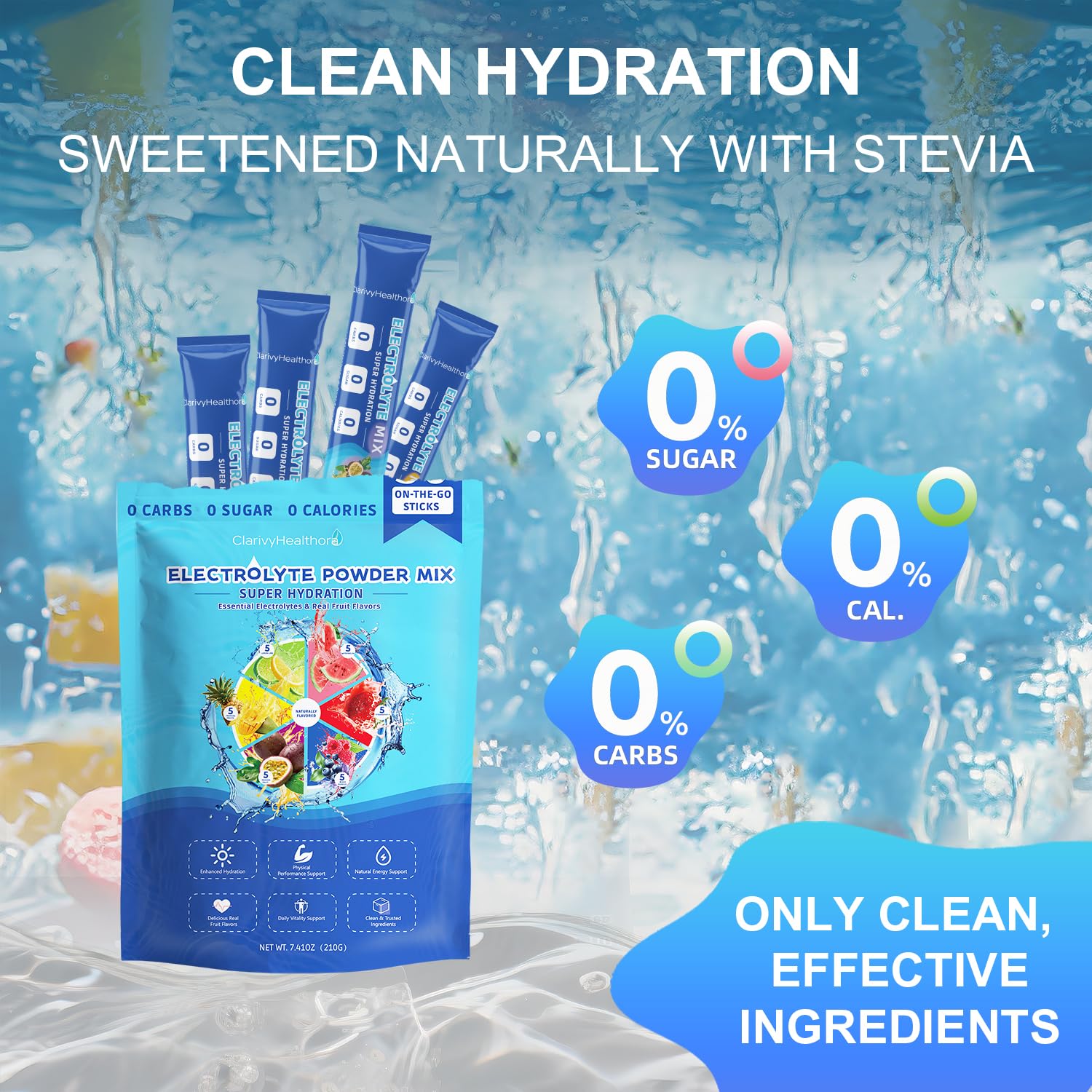 ClarivyHealthora keto and vegan-friendly electrolyte mix