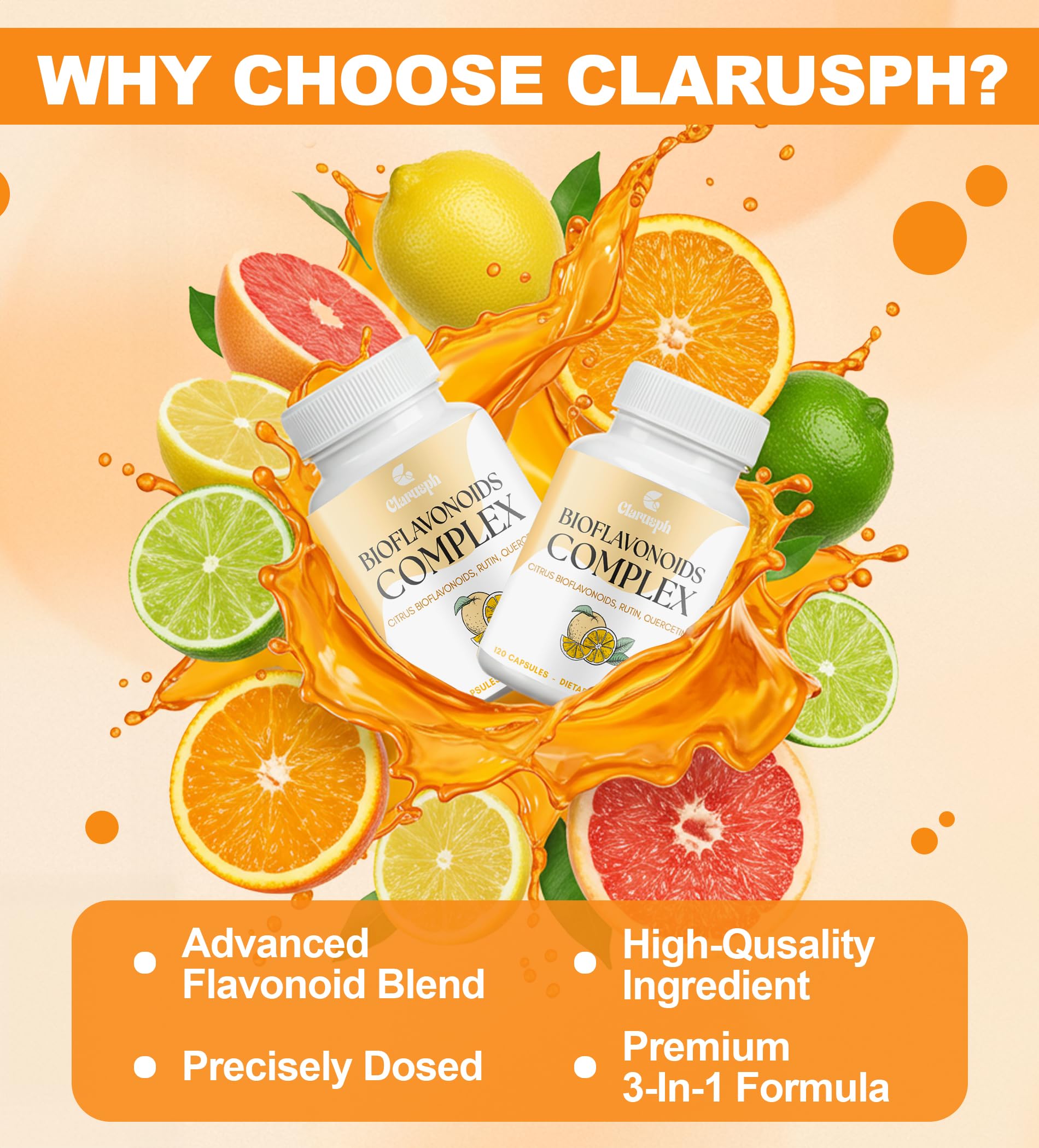 Vegan-friendly citrus bioflavonoids capsules