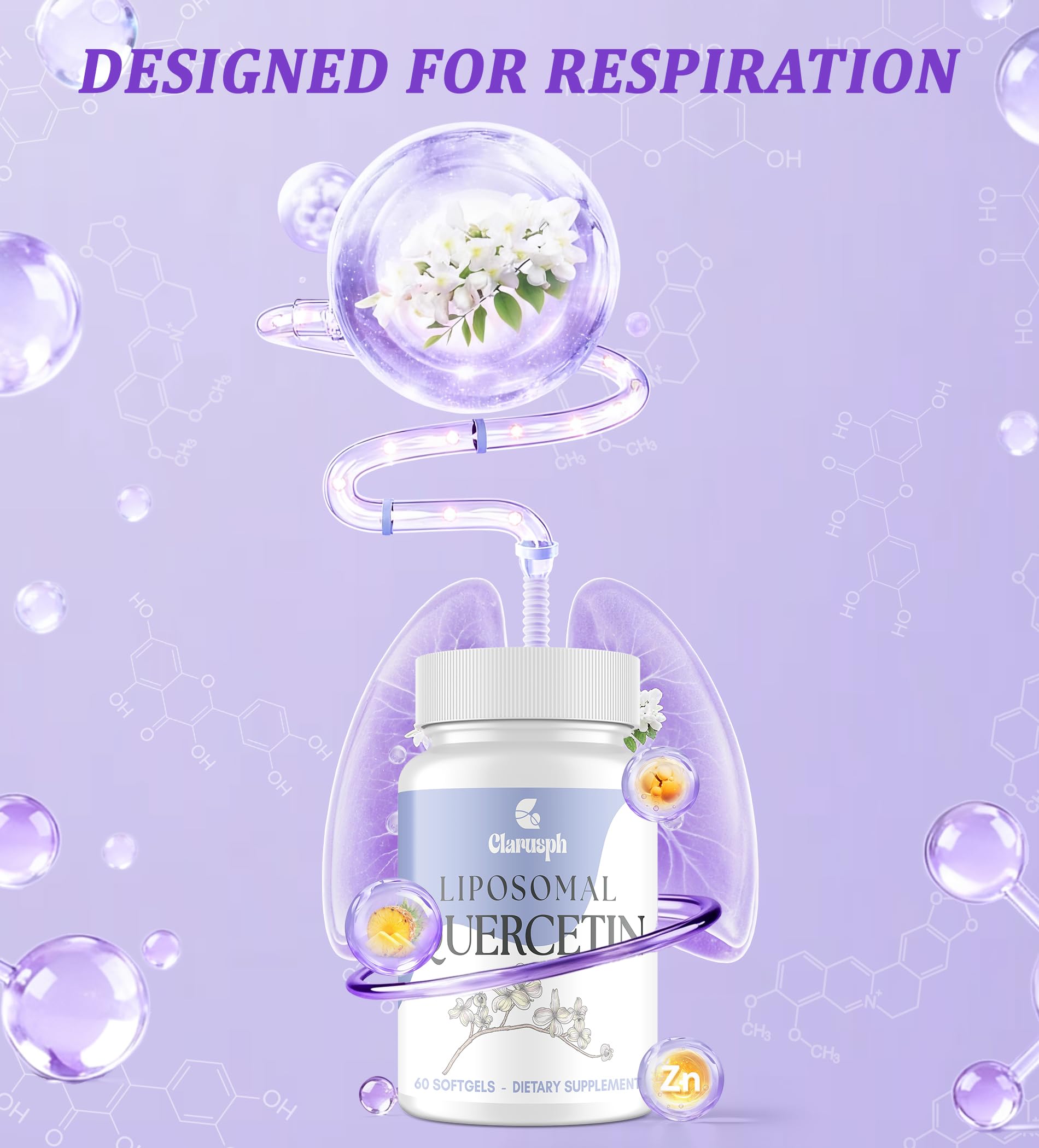 Vitamin C & Zinc ingredients listed on Clarusph bottle