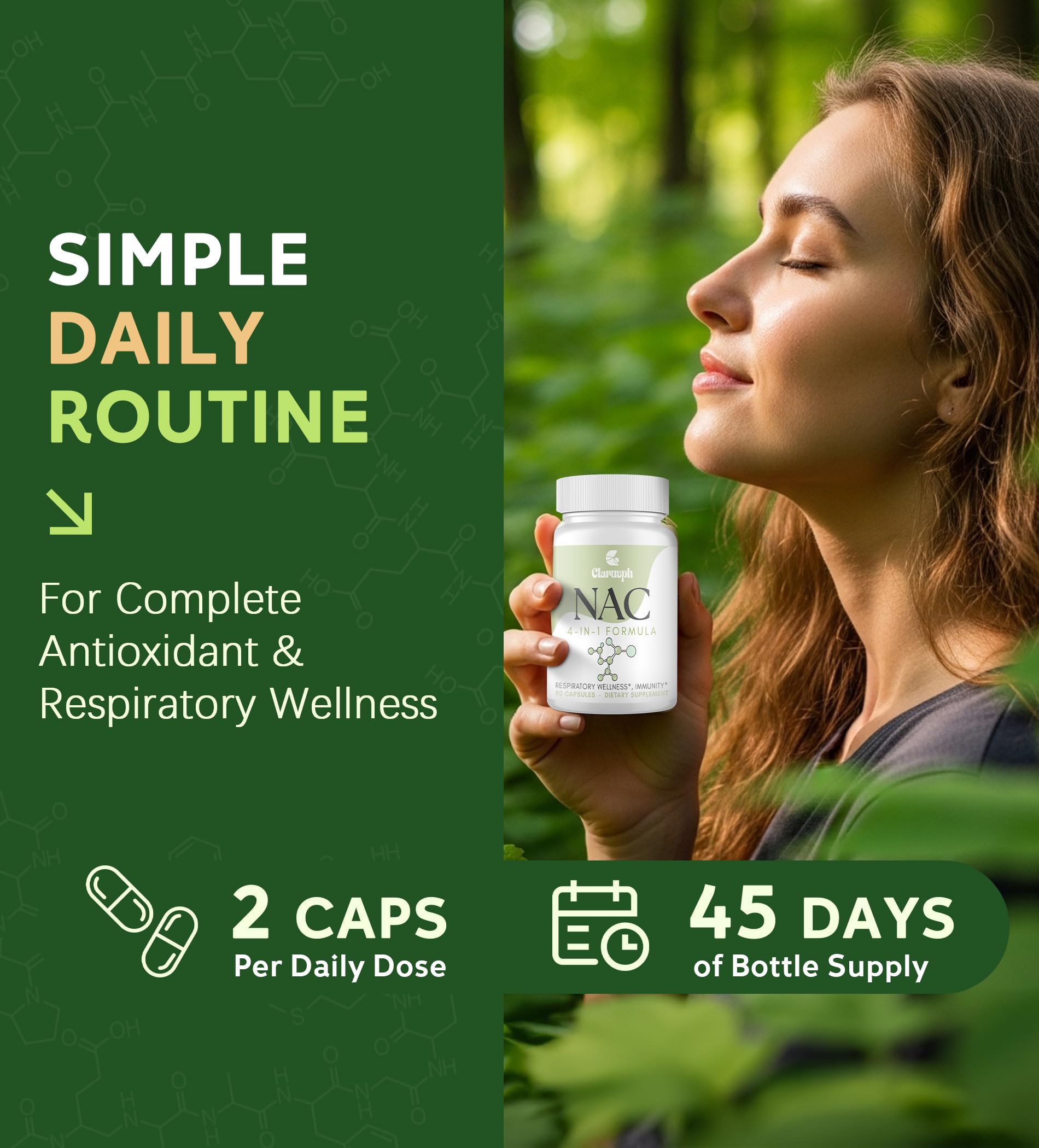 Two capsules per serving dosage instruction