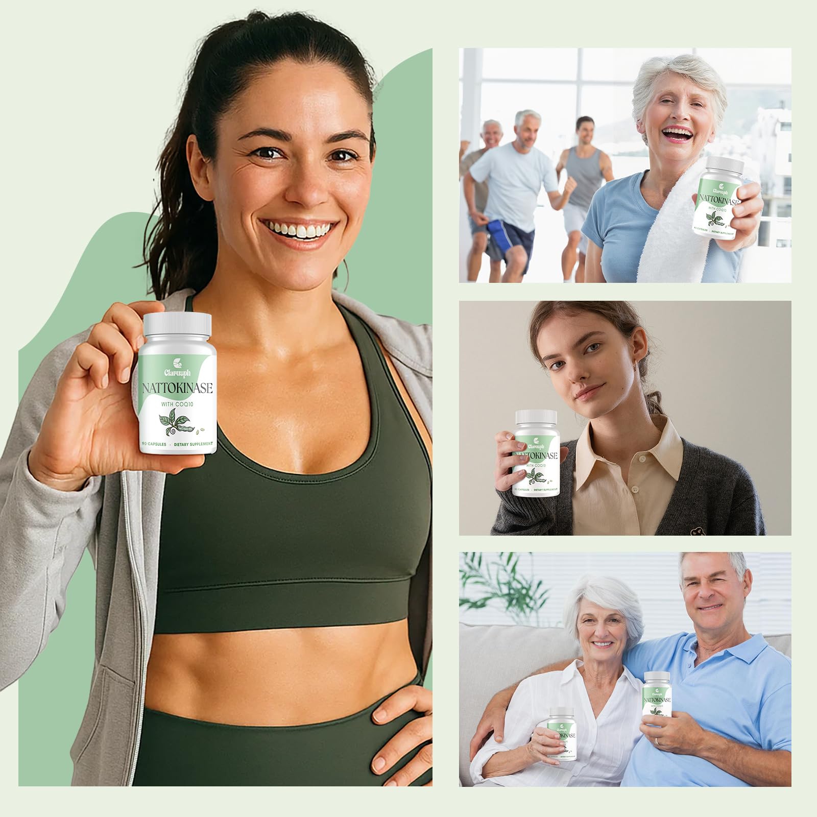 Ingredients and formulation details for Clarusph Nattokinase with CoQ10