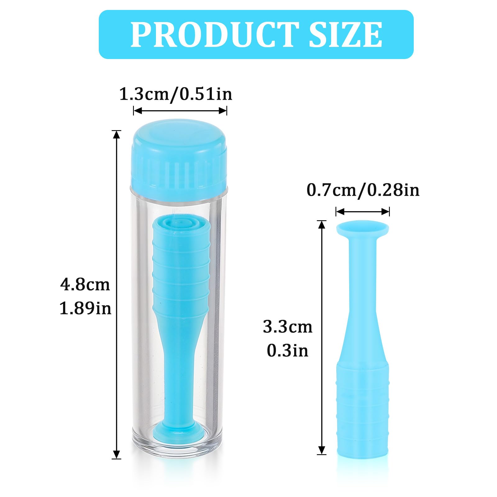 White silicone contact lens remover tool