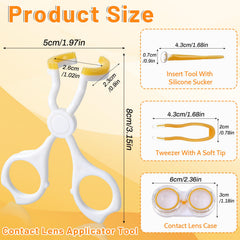 Ergonomic eye contact applicator handle for easy grip