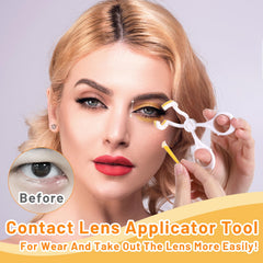 Durable plastic and soft silicone materials for contact lens tool