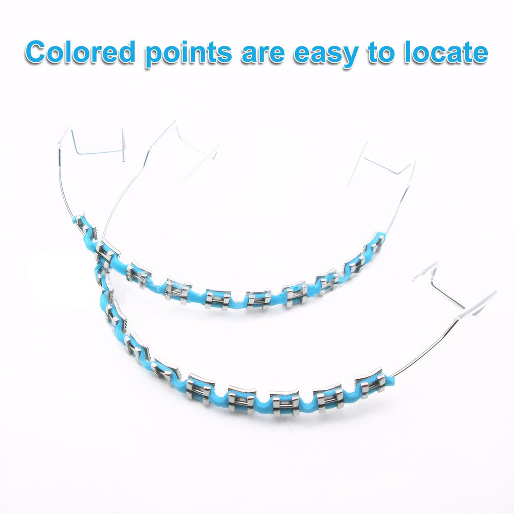 Classroom teaching scene with fake braces kit