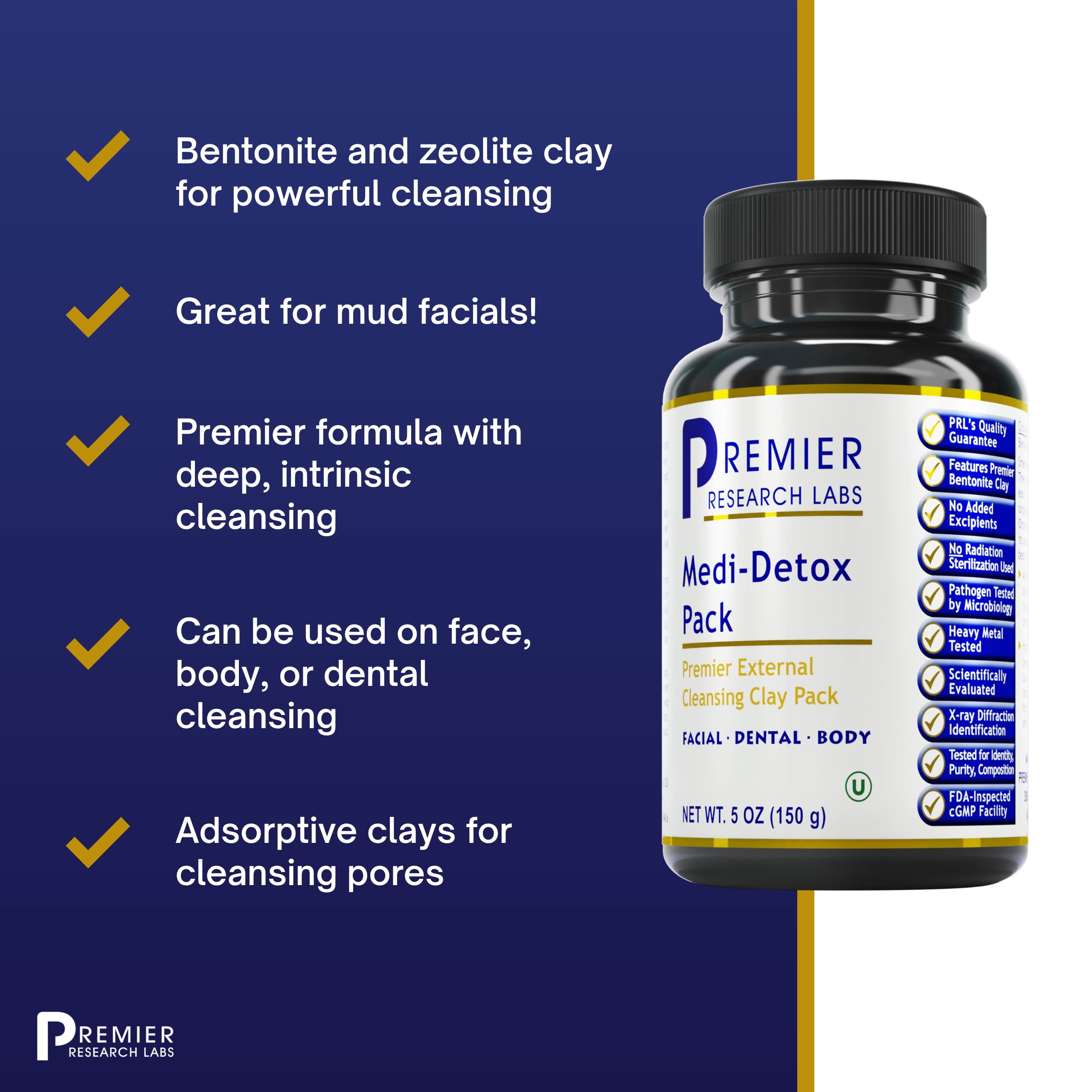 Clay powder in bowl for dental and body cleansing