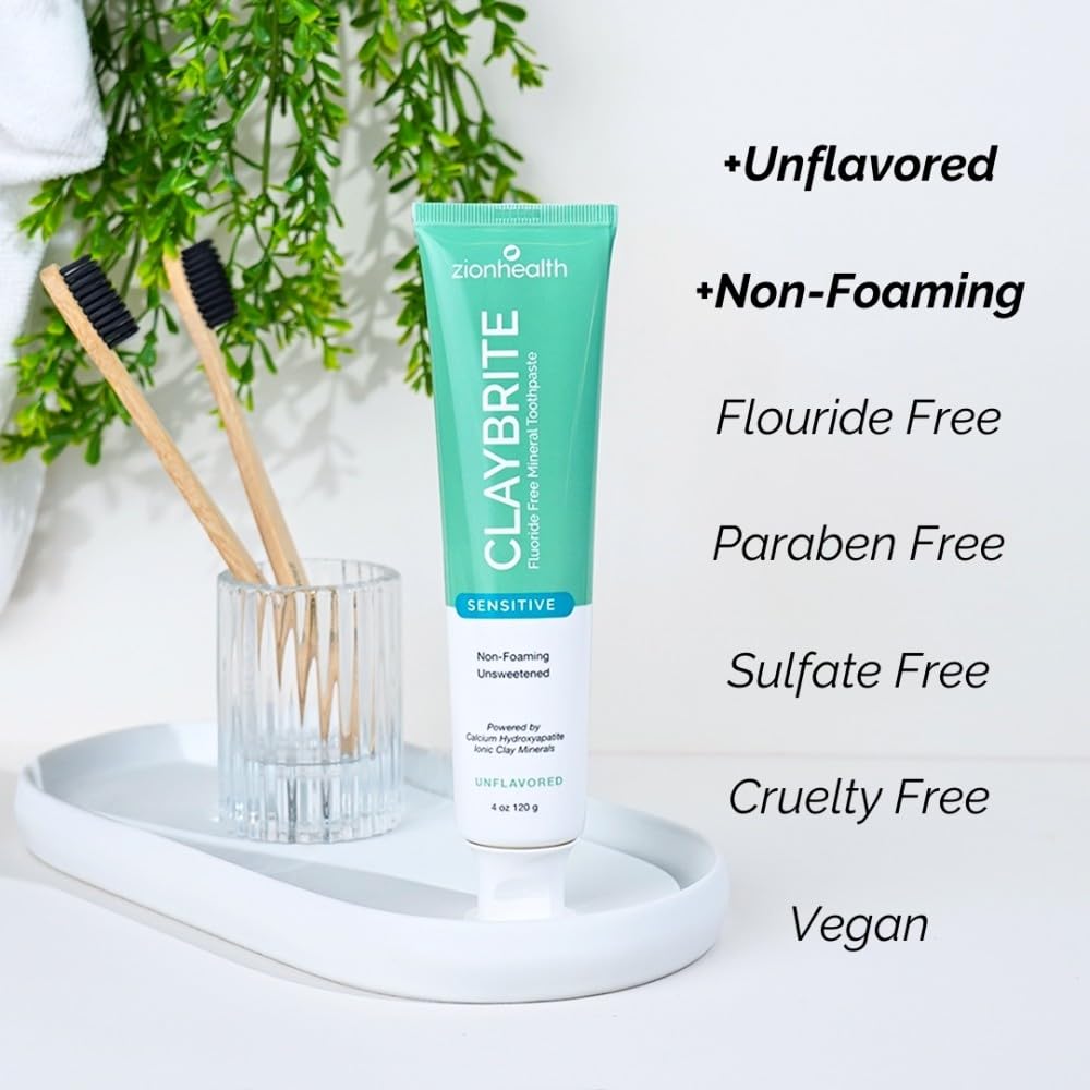 Zion Health ClayBrite toothpaste box and tube together