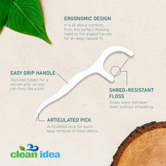 Biodegradable flossers made from plant-based materials